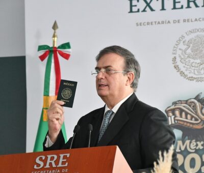 Canciller Marcelo Ebrard inaugura nueva Oficina de Pasaportes ubicada en Puebla. (Especial)