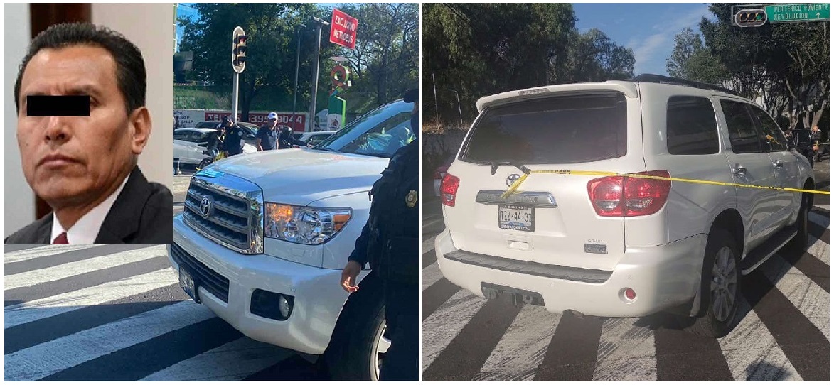 Facundo "N" ex comisionado de la Policía Federal fue detenido por atropellar a mujer que murió. Foto: José Antonio García / Especial y Milenio.