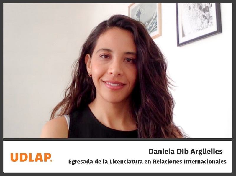 Daniela Dib Argüelles, egresada de la Licenciatura en Relaciones Internacionales de la Universidad de las Américas Puebla. (Especial)