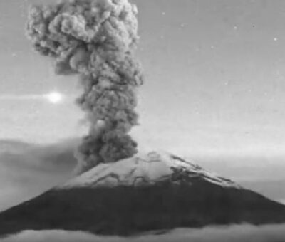 Explosión en el volcán Popocatépetl, 9 de septiembre de 2022. Foto: Especial