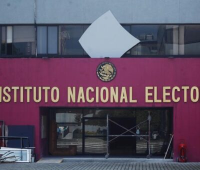 En algunas áreas de la sede del Instituto Nacional Electoral se realizan remodelaciones, el 1 de septiembre de 2022. Foto Cristina Rodríguez