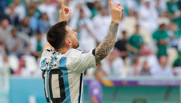 Messi celebra gol con Argentina en el Mundial Qatar 2022 | Foto: AFP