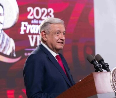 El presidente Andrés Manuel López Obrador durante la Conmemoración del 1º de Mayo "Día del Trabajo". Foto Presidencia