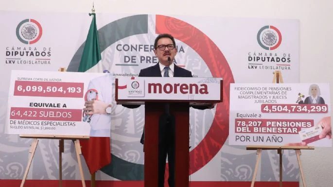 Ignacio Mier, en la conferencia de prensa. Foto: Cámara de Diputados