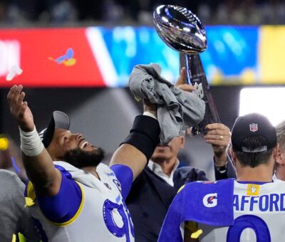 Los Angeles Rams conquistaron este domingo el segundo campeonato de la NFL de su historia al vencer 23-20 a los Cincinnati Bengals en el Super Bowl LVI. (AP)