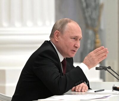 Vladímir Putin este lunes durante el Consejo de Seguridad ruso en Moscú. Foto: EUROPA PRESS