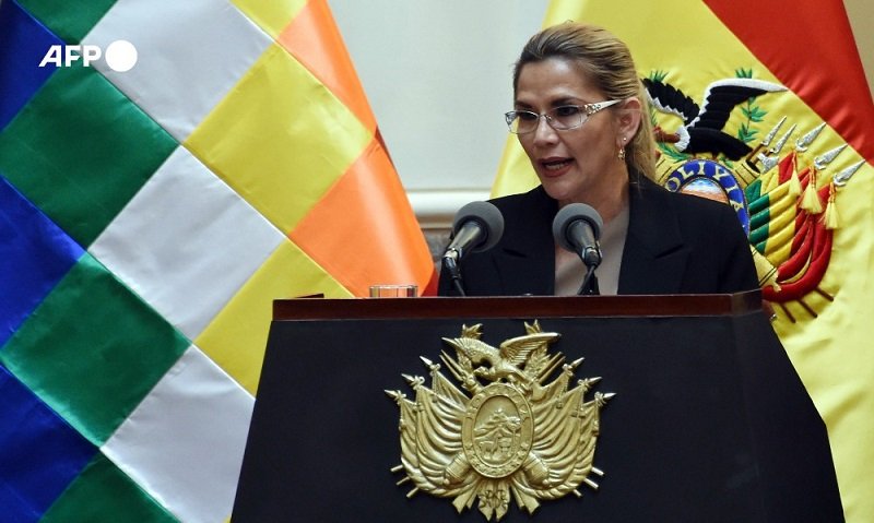 Jeanine Áñez, en una imagen de agosto de 2020, cuando era presidenta interina de Bolivia. DAVID MERCADO (REUTERS)