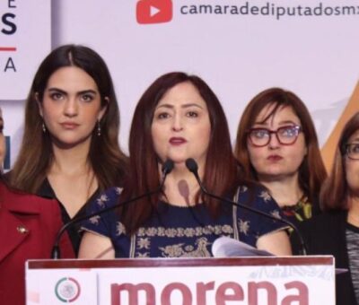 Diputada de Morena pide al INE incluir a Barbosa como agresor de mujeresDiputadas demandantes. Foto: @marisolgase